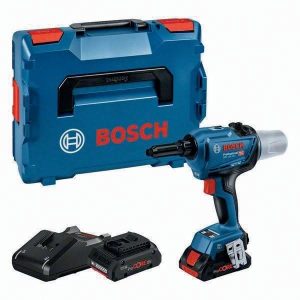 Pistol de nituit cu acumulator GRG 18V-16 C Professional în L-BOXX 136 cu 2 acumulatori litiu-ion de 4,0 Ah ProCORE18V, încărcător rapid