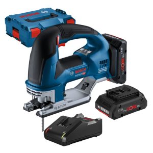 Ferăstrău vertical cu acumulator GST 18V-155 BC + L-Boxx  + 2x acumulatori ProCORE, 18V, 4Ah + Încărcător