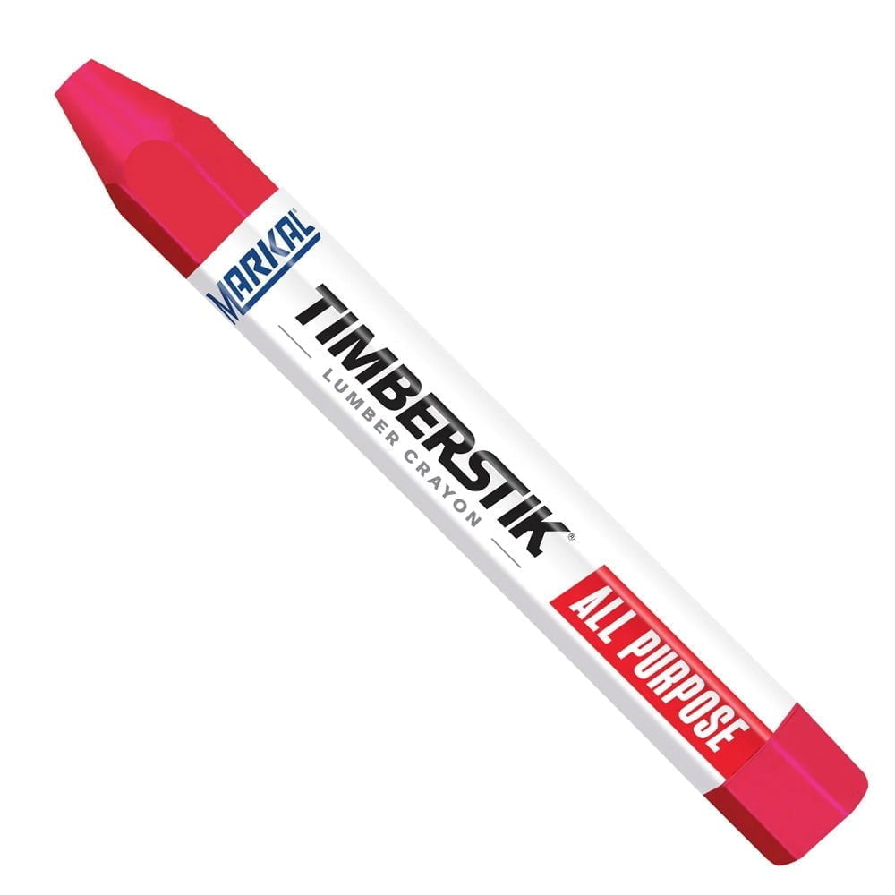Marker vopsea solida LUMBER CRAYON 200, rosu